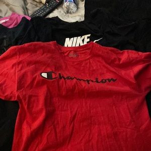 Men’s medium red champion T shirt